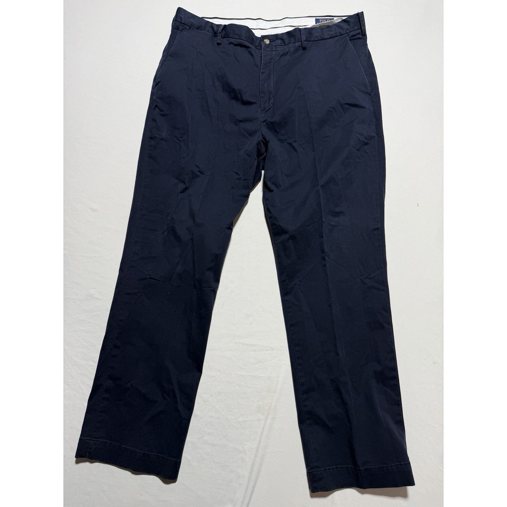 Polo Ralph Lauren Mens Navy Chino Pants 40x32 Stretch Classic Fit Cotton
